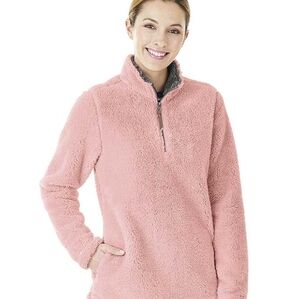 Women's Pink Fleece Pullover, Size M